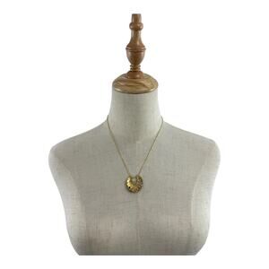 Alexis Bittar Small Crescent Resin and Rhinestone Necklace